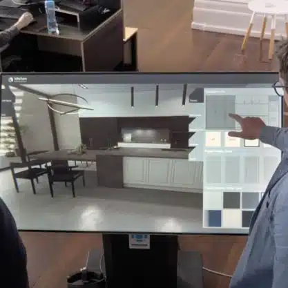 INTS550 55" touch screen Retail 3D Configurator Kaboodle Bunnings
