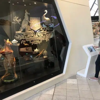 INDT156 15.6" Touchscreen Bespoke Kiosk Museum National Museum Australia Canberra