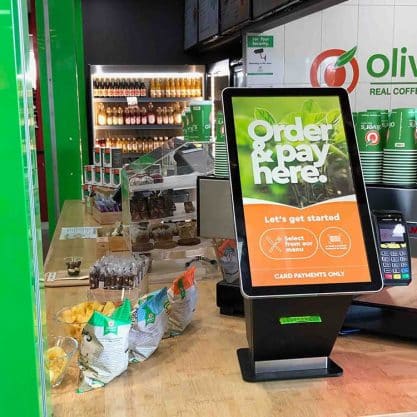 KIO215P-CT 21.5" Kiosk QSR Self-order Oliver's Real Food