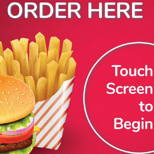 Sample of touch screen kiosk content in a quick service restaurant (QSR)