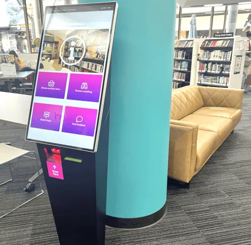 Kiosk model KIO320P SLIM Manly Library